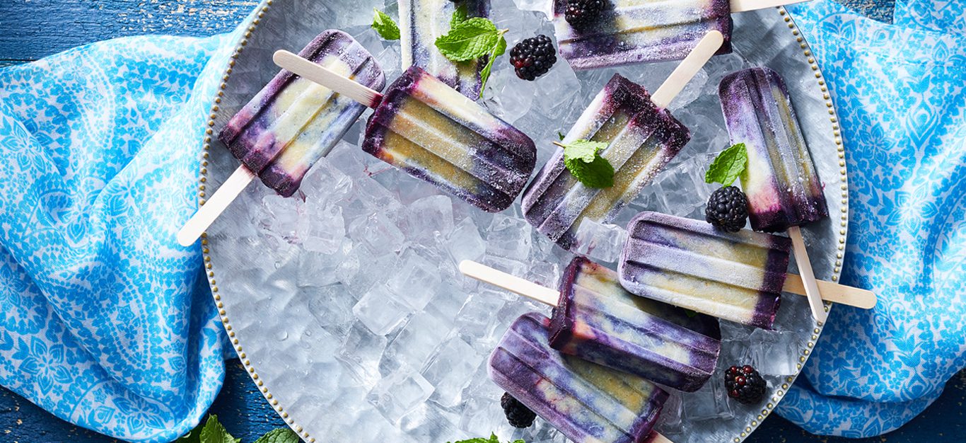 Berry-Swirled Corn Ice Pops - Forks Over Knives