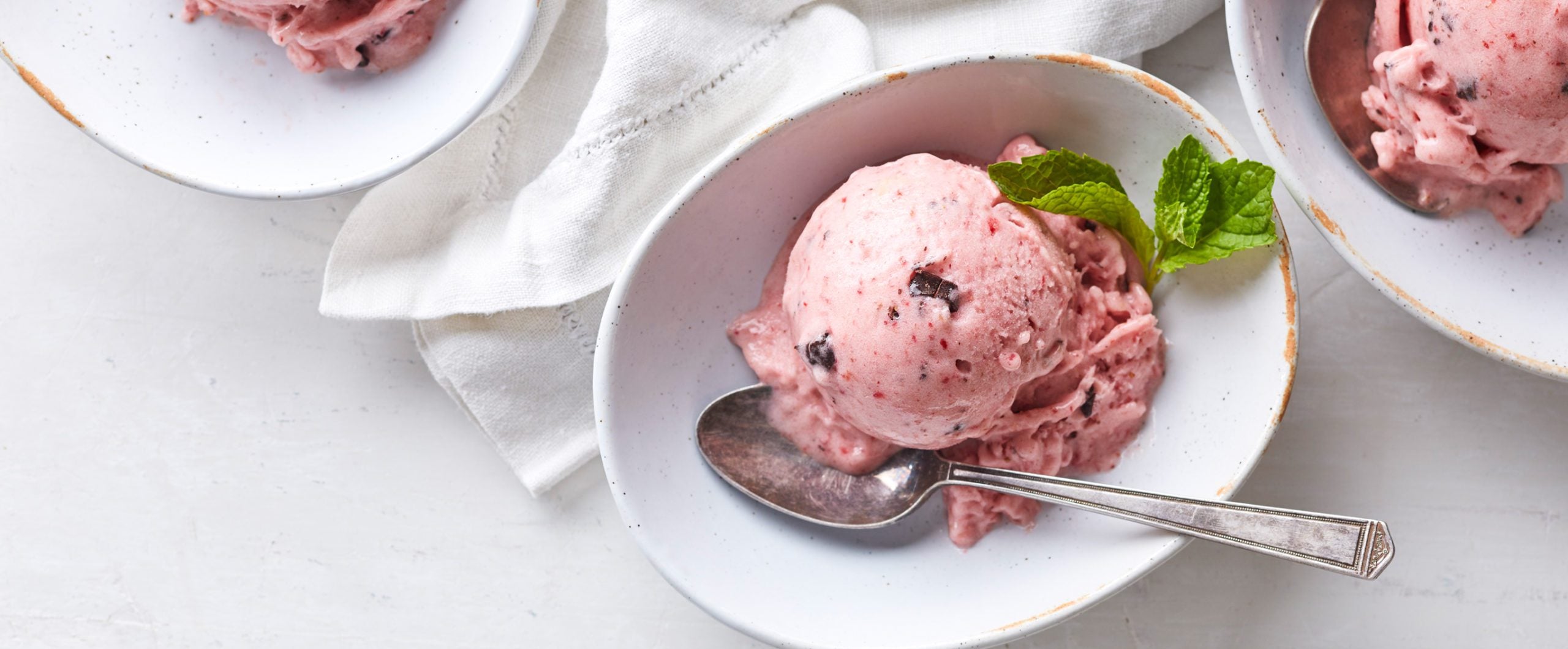 Strawberry Chocolate nice cream - plant-based ice cream