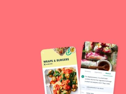 image of recipe app screens