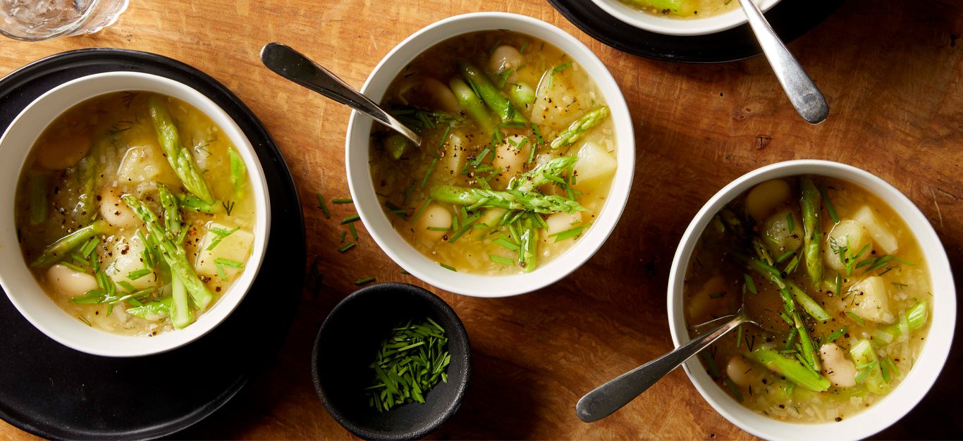 Asparagus, Potato, and Butter Bean Soup