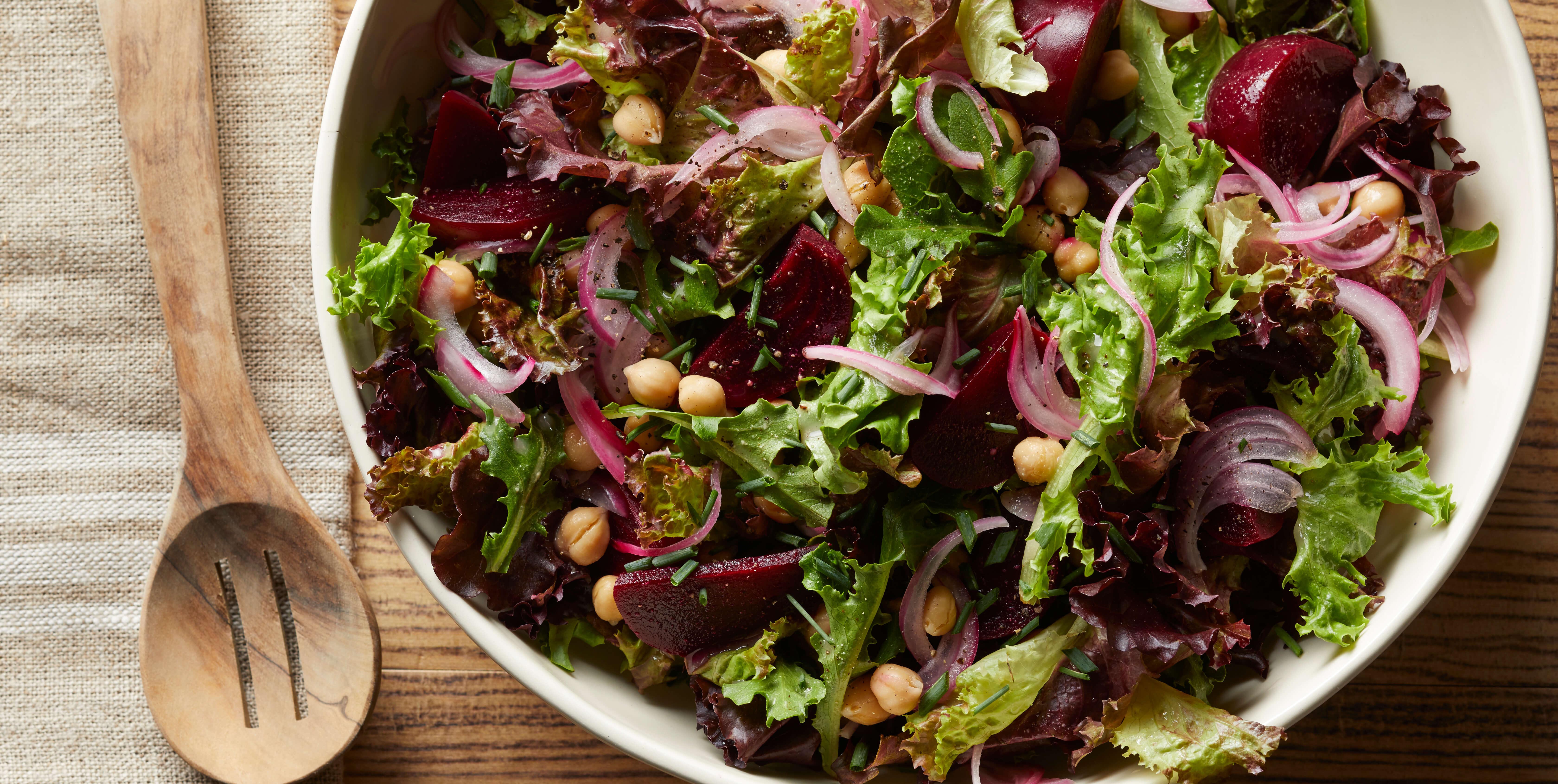 Chickpea and Baby Beet Salad with Pickled Red Onions-1