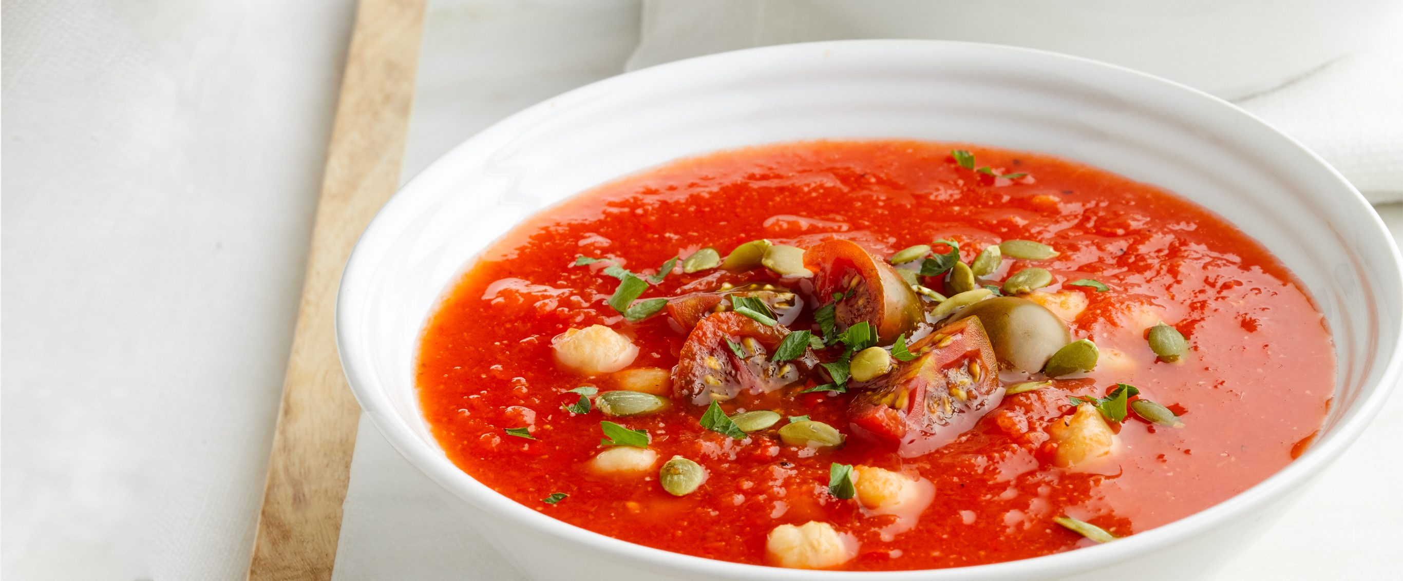 Vegan Tomato Soup with Chickpeas