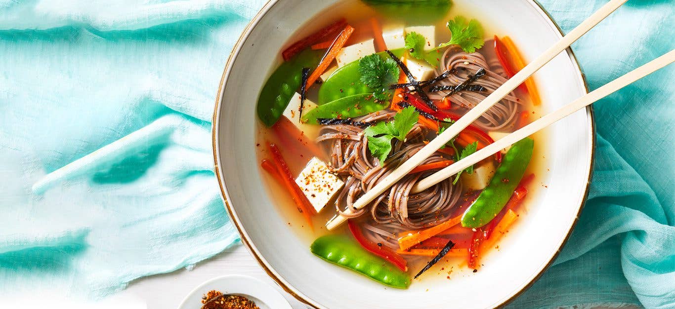 vegan miso soup with tofu