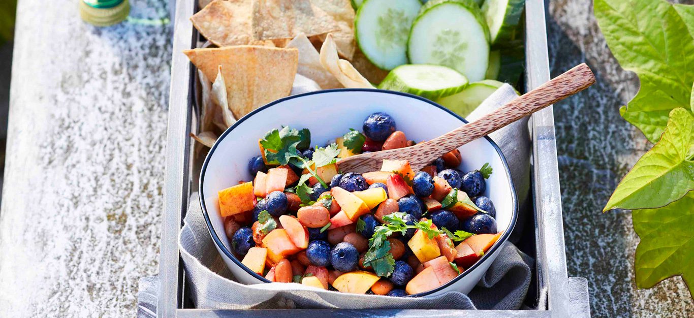 Nectarine and Blueberry Salsa - Forks Over Knives