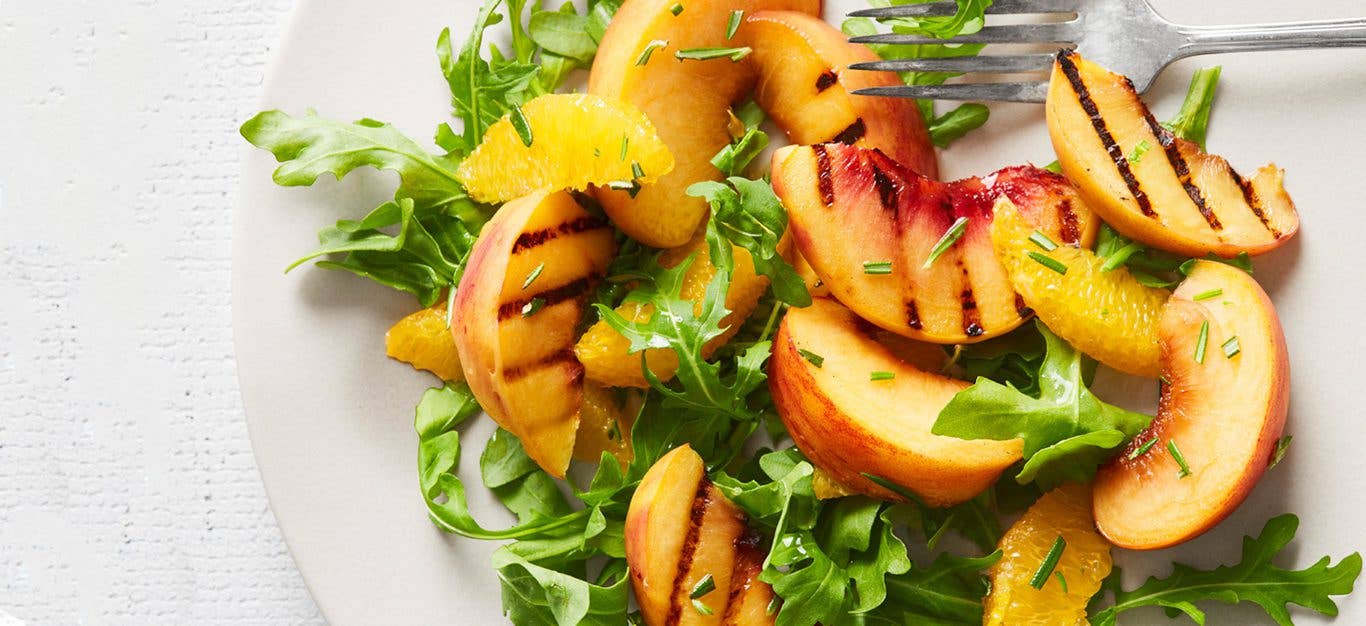 peach arugula salad