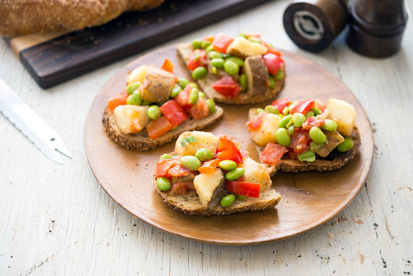 Potato-Edamame Hash on Toast - Forks Over Knives