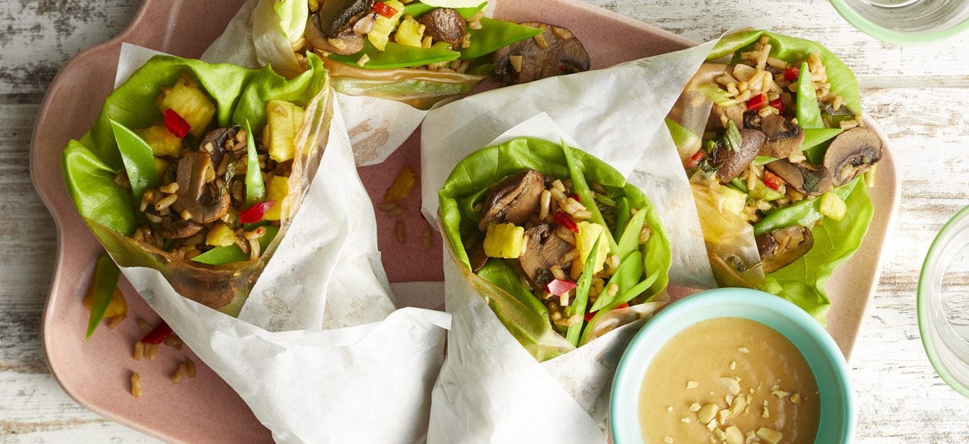 StirFry Rice Paper Wraps with Peanut Sauce Forks Over Knives