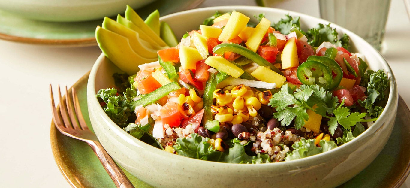 Southwest Salad Bowls with Quick Mango Salsa Recipe Forks Over Knives