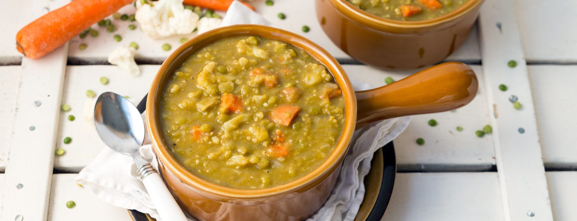 Vegan Cauliflower Soup with Split Peas Forks Over Knives