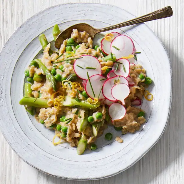 Savory Oatmeal Bowl with Chettinad Mushroom and Green Peas Stir Fry Recipe — photo 4