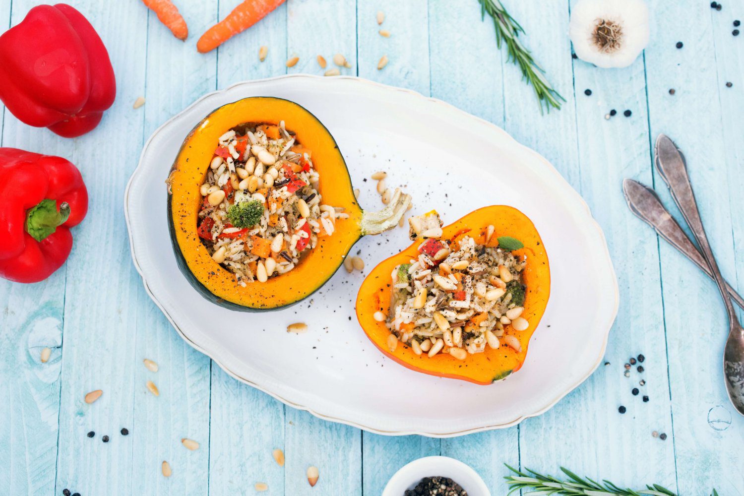 Roasted Stuffed Winter Squash - Forks Over Knives