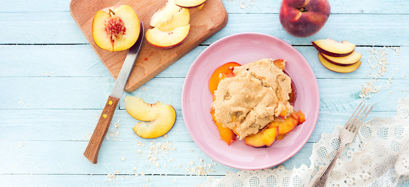 Easy Vegan Peach Cobbler