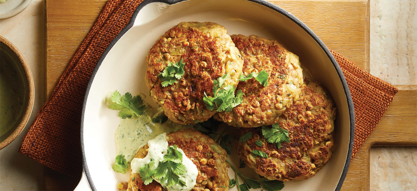 Hash Brown Patties with Green Tahini Sauce Recipe