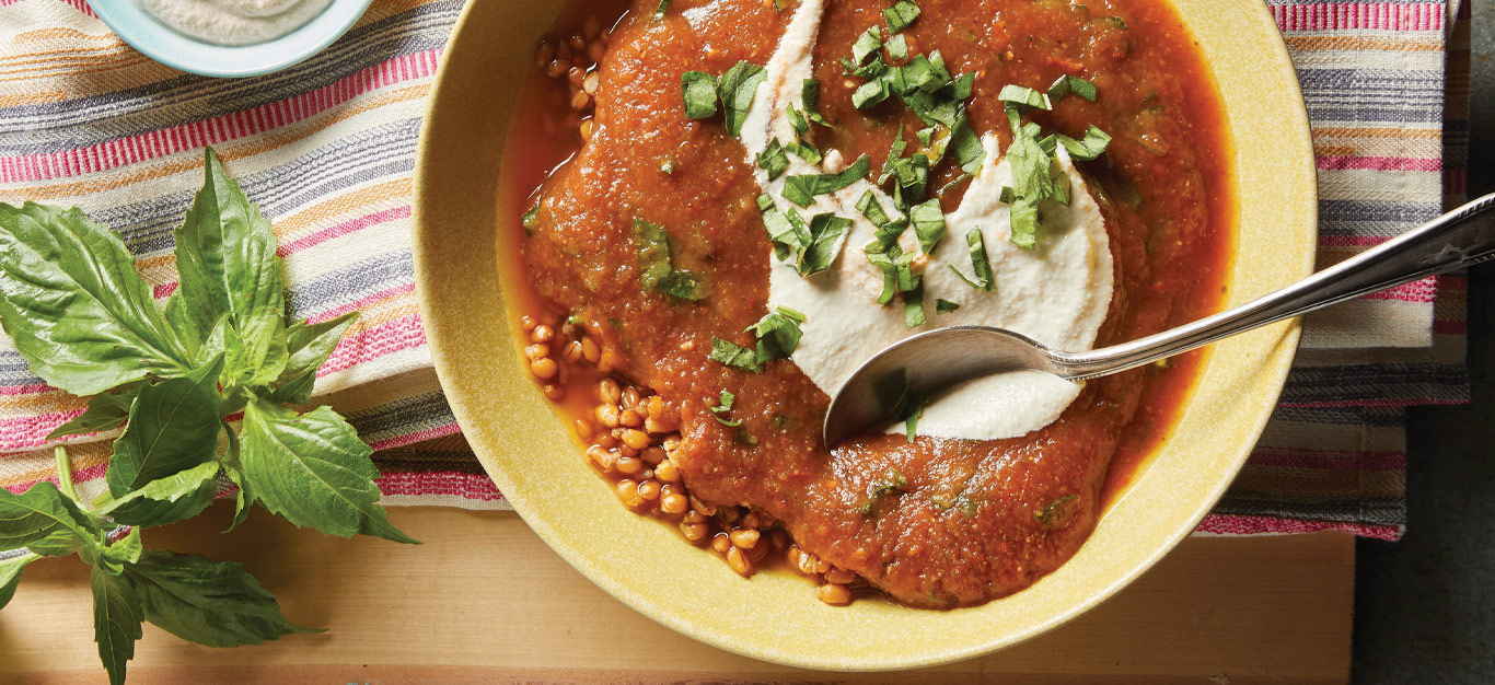 Roasted Tomato and Eggplant Soup