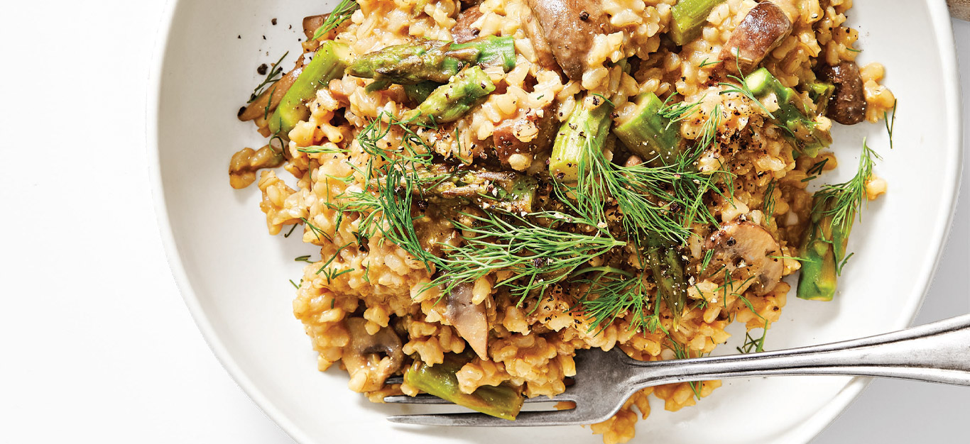 Wild Mushroom and Asparagus Risotto