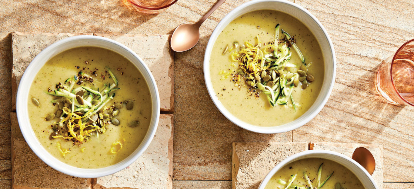 Creamy Zucchini and Potato Soup with Lemon