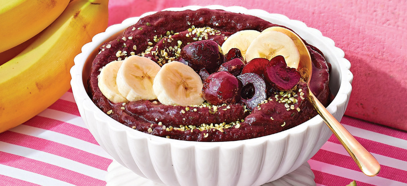 Cherry and Acai Smoothie Bowls