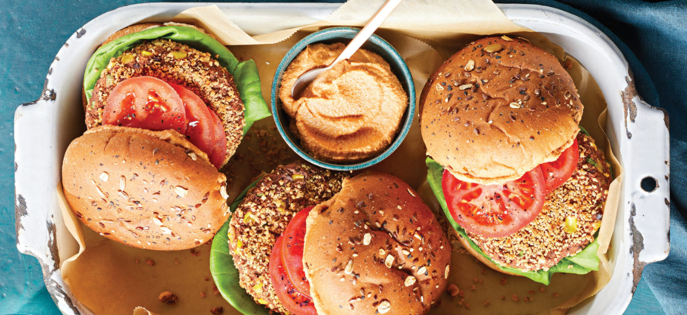 Chipotle-Lime Black Bean and Jackfruit Burgers