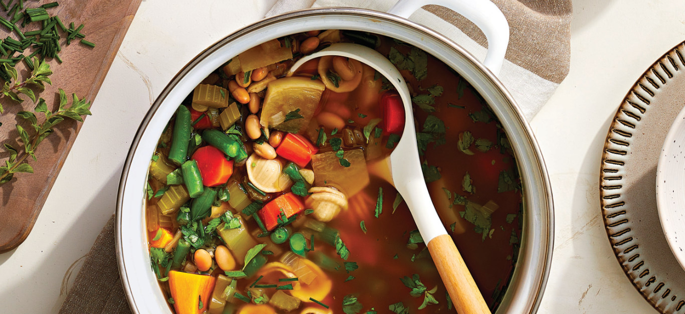 Flexible Pasta and Bean Soup