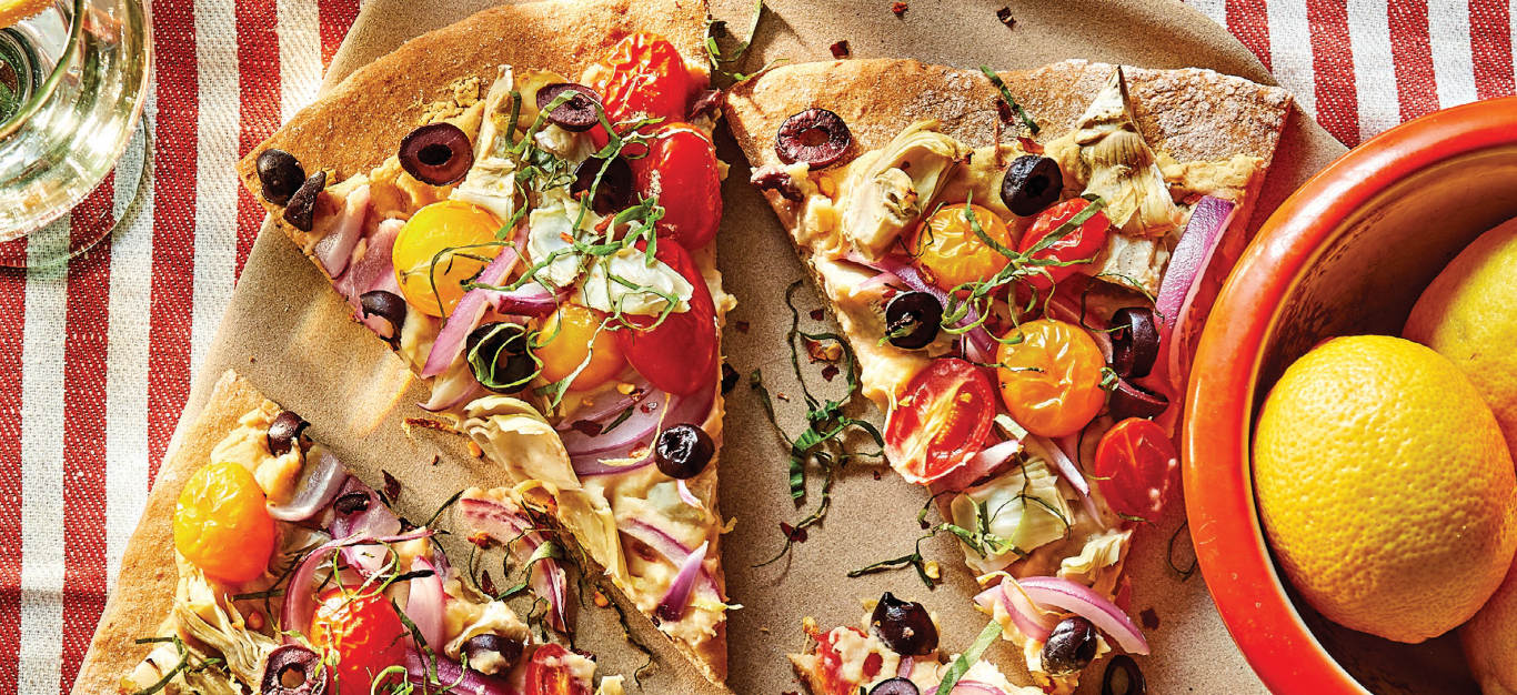Mediterranean Artichoke Pizza Recipe - Forks Over Knives