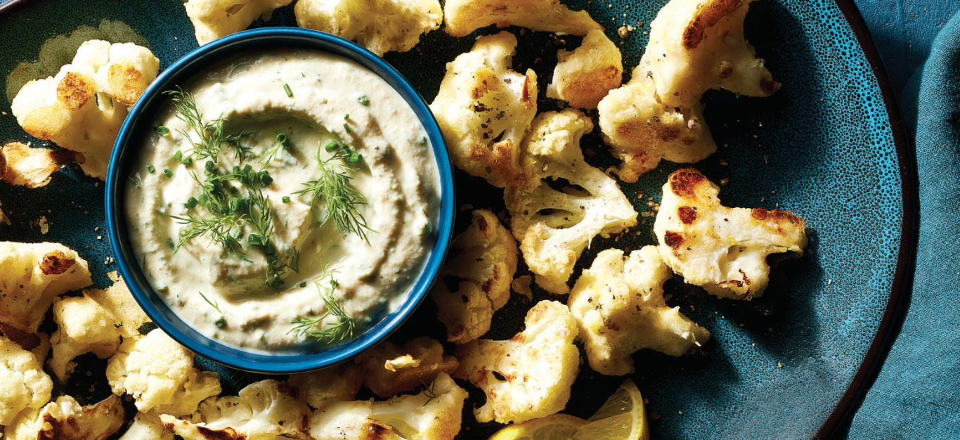 Crispy Cauliflower Bites with Ranch Dip