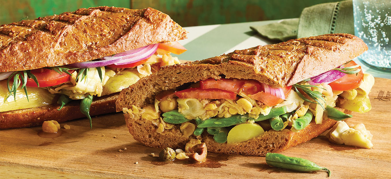 Vegan Niçoise Salad Sandwich (Pan Bagnat)