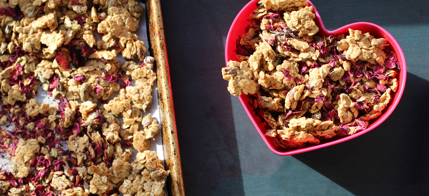 Rose Tahini Granola