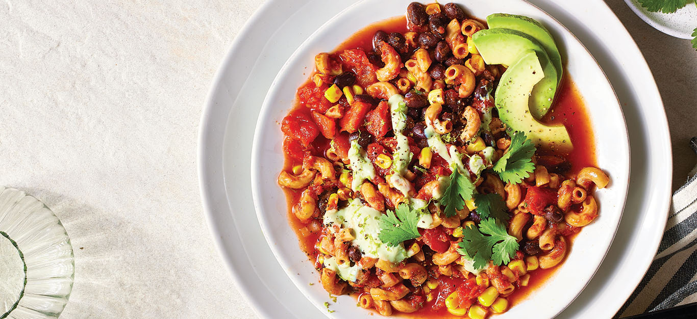 Zesty Macaroni with Black Beans and Corn