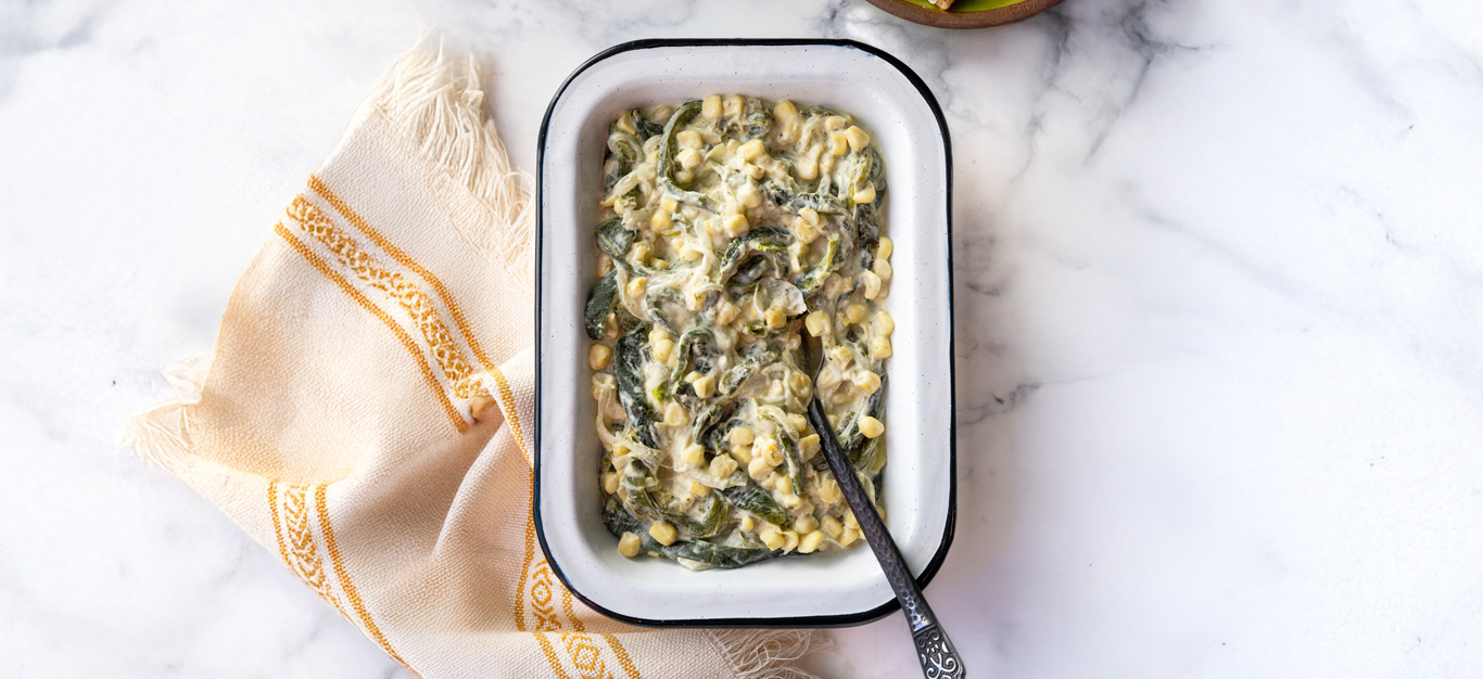 Creamy Poblano and Corn Tacos (Tacos de Rajas con Crema)