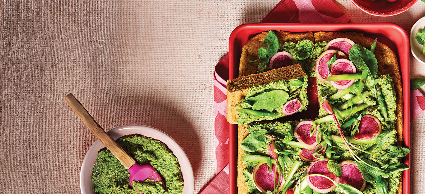 Spring Vegetable Focaccia Recipe - Forks Over Knives