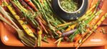 Grilled Asparagus and Rainbow Carrots with Gremolata