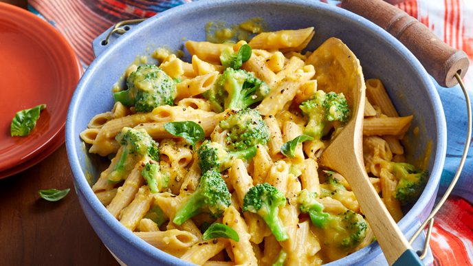 Butternut Squash Mac and Cheese with Broccoli