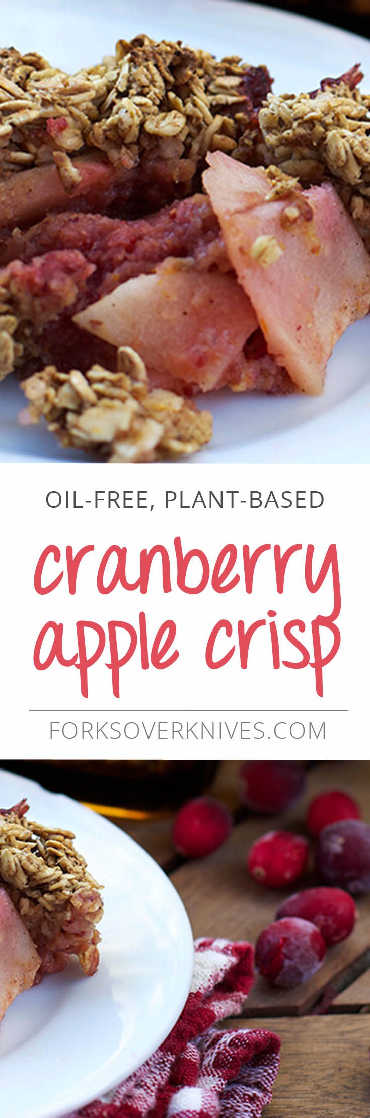 Cranberry Apple Crisp PlantBased Vegan Recipe