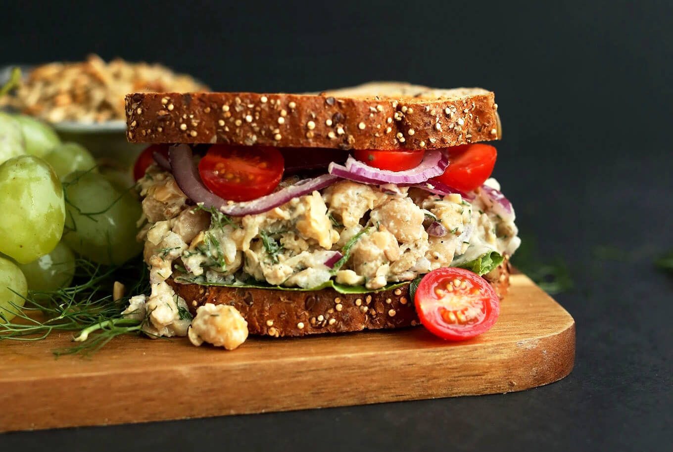 vegan recipes - no-tuna salad sandwich