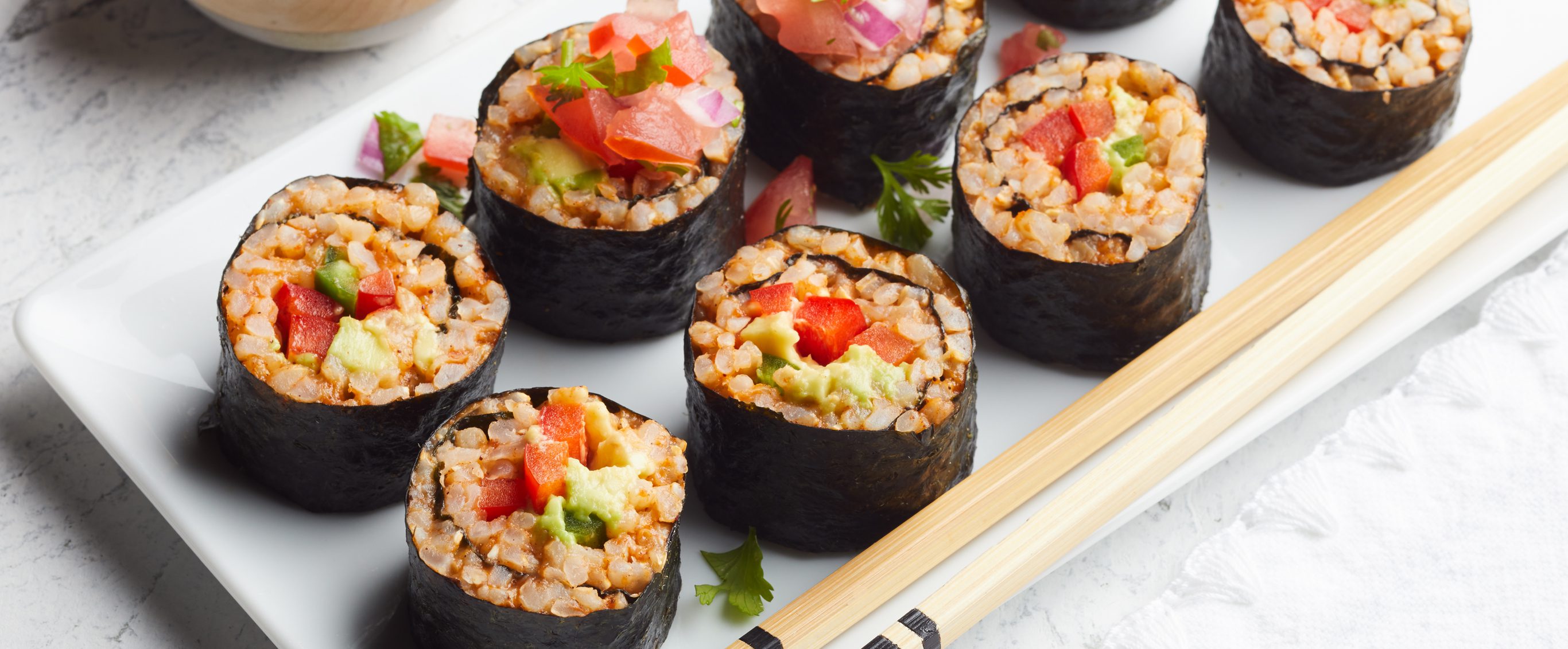 Easy Vegan Sushi - Southwest Rice Rolls