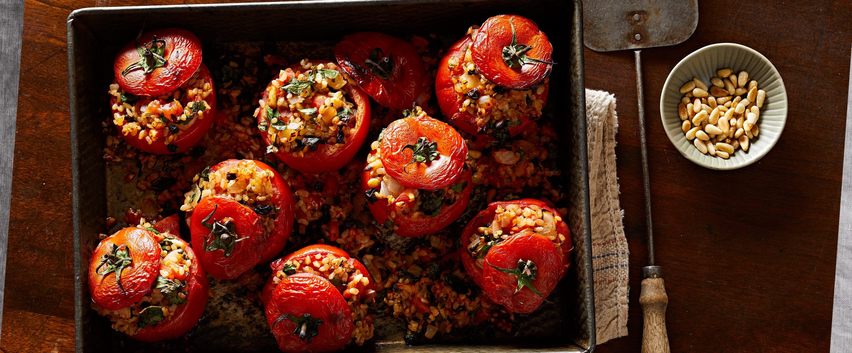 Greek-Style Vegan Stuffed Tomatoes
