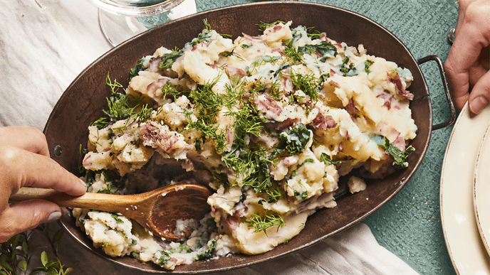 Vegan Mashed Potatoes with Kale