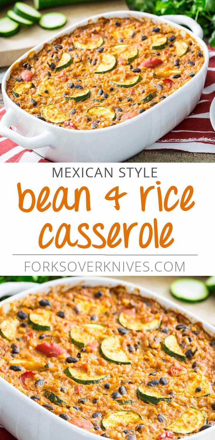 Mexican Style Bean and Rice Casserole - Plant-Based Vegan Recipe