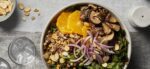 Mixed Grain Bowls with Mushrooms and Lentils