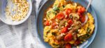 Polenta and Sweet Potato Mash with Mushroom Sauce