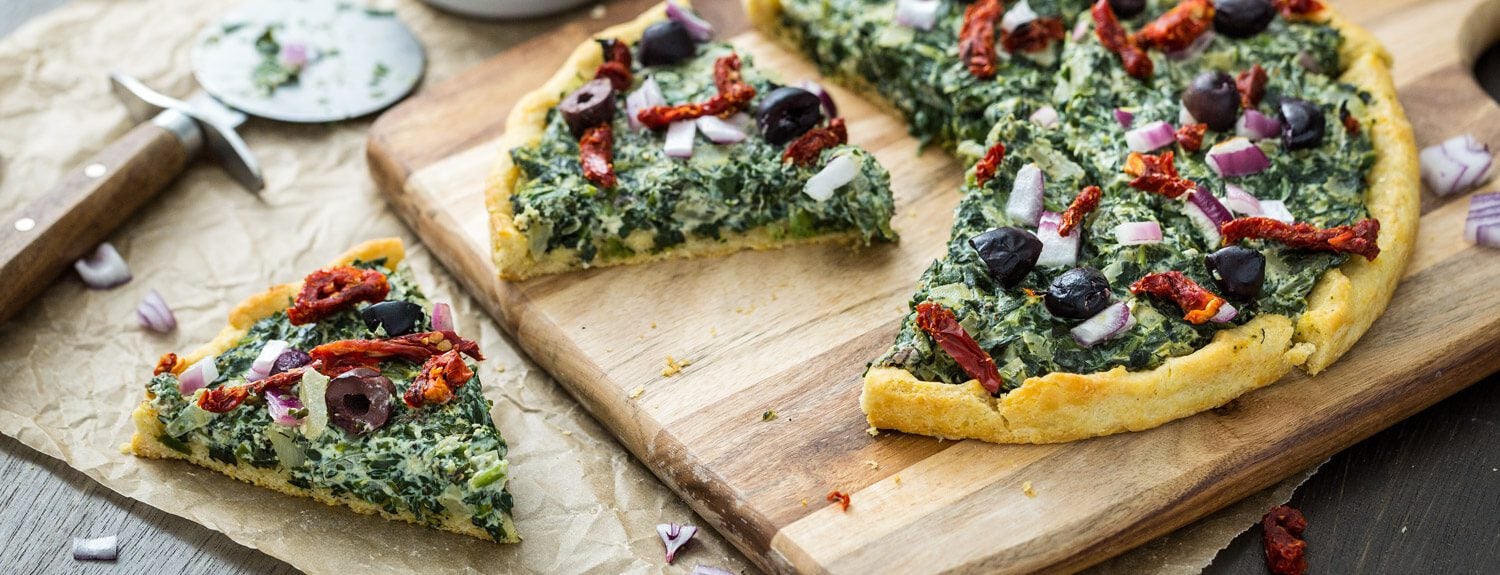 Vegan Pizza Recipe with Creamed Spinach Recipe