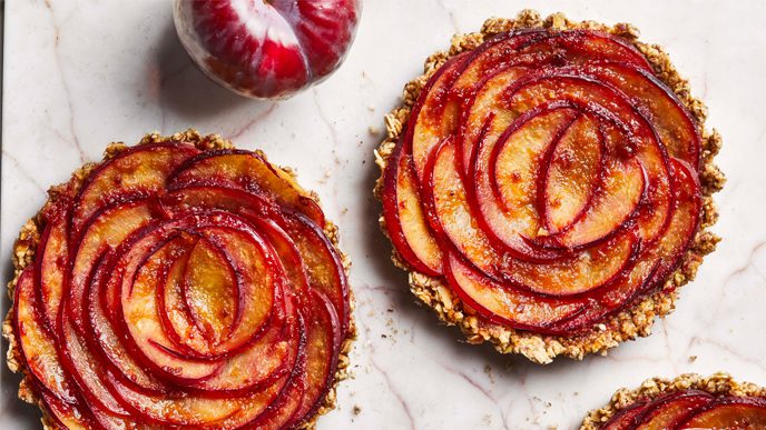 Plum Rosette Tarts