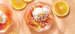 Poached Citrus with Aquafaba Whipped Cream