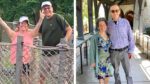 Rachel Schiera and her husband Tony before and after adopting a plant-based diet for weight loss