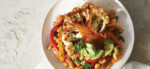 Roasted Cauliflower Planks with Pepper Salad