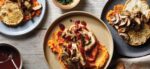 Roasted Celeriac Steaks with Mushrooms and Sweet Potato Mash