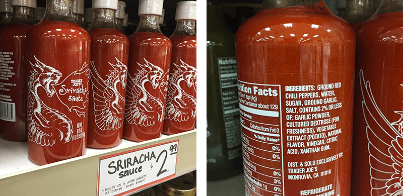 Sriracha Sauce at Trader Joe's