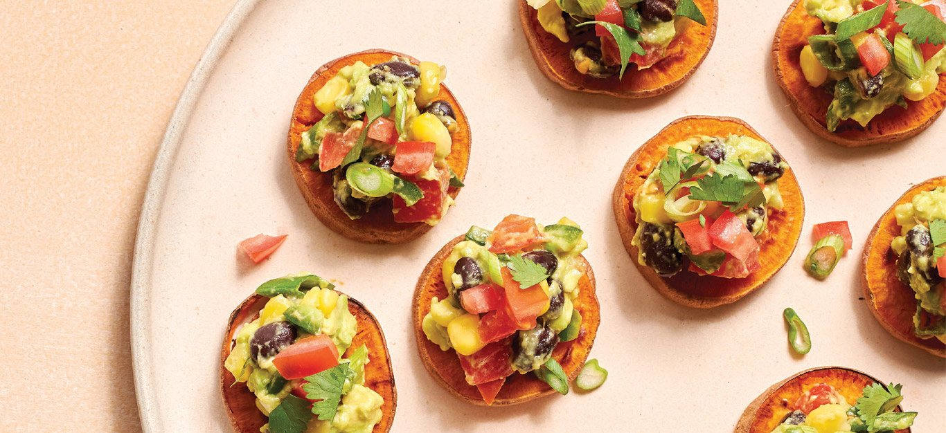 Sweet Potato Crostini with Avocado Salsa Recipe - Forks Over Knives