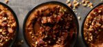Sweet Potato Chocolate Pudding with Pecan Crumble
