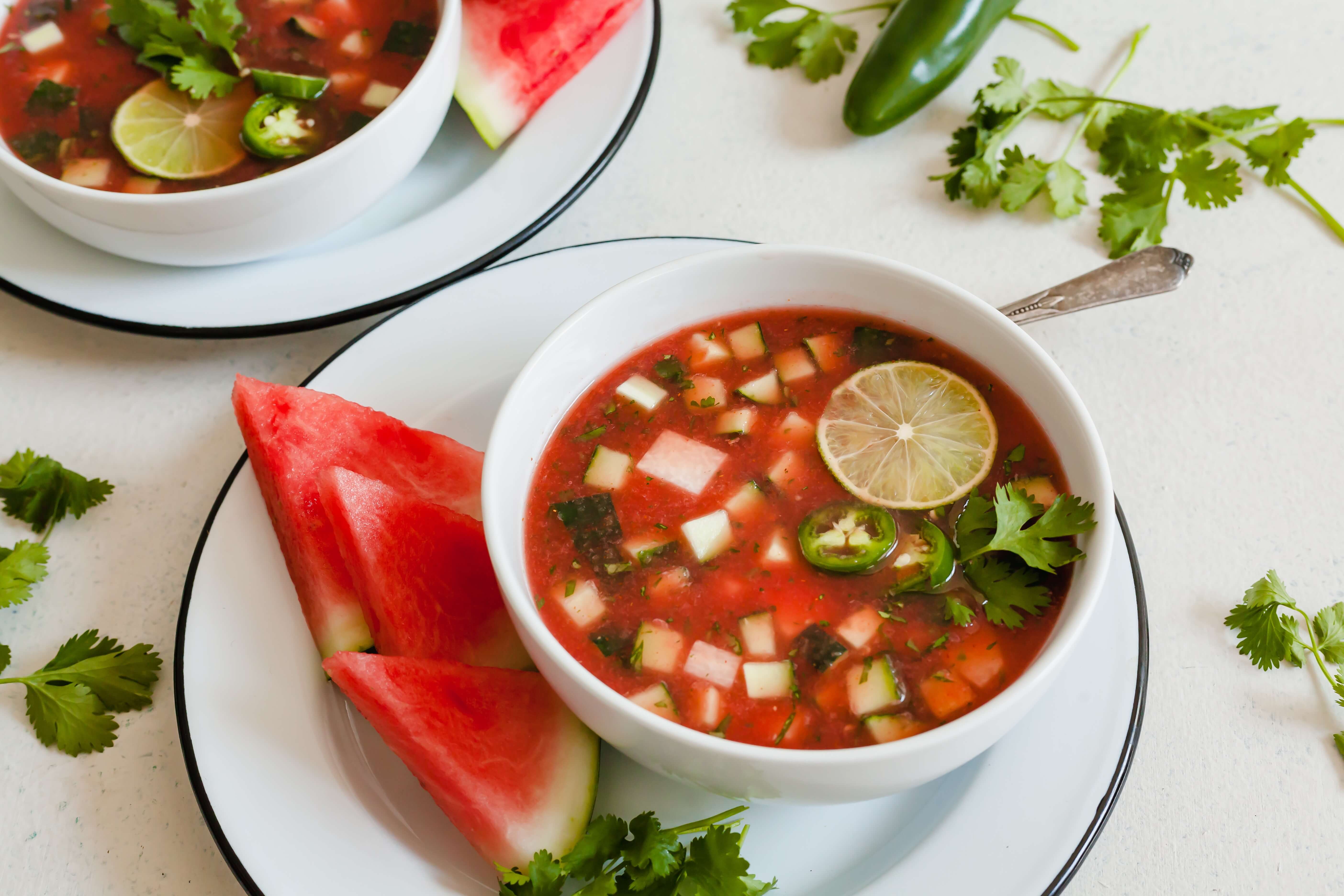 15 Minute Watermelon Gazpacho Forks Over Knives